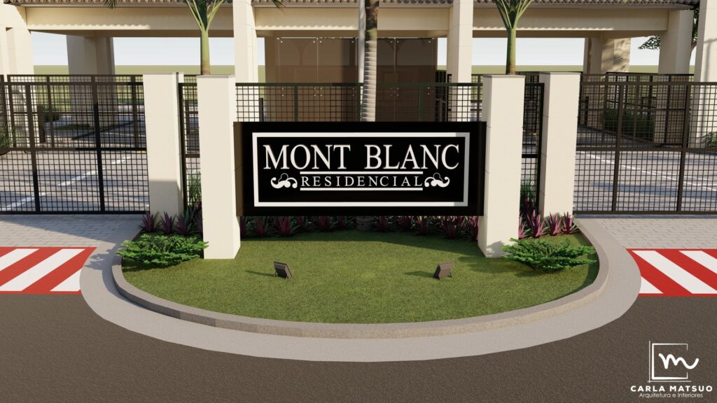 Mont Blanc Residencial – 3D Paisagismo Portaria